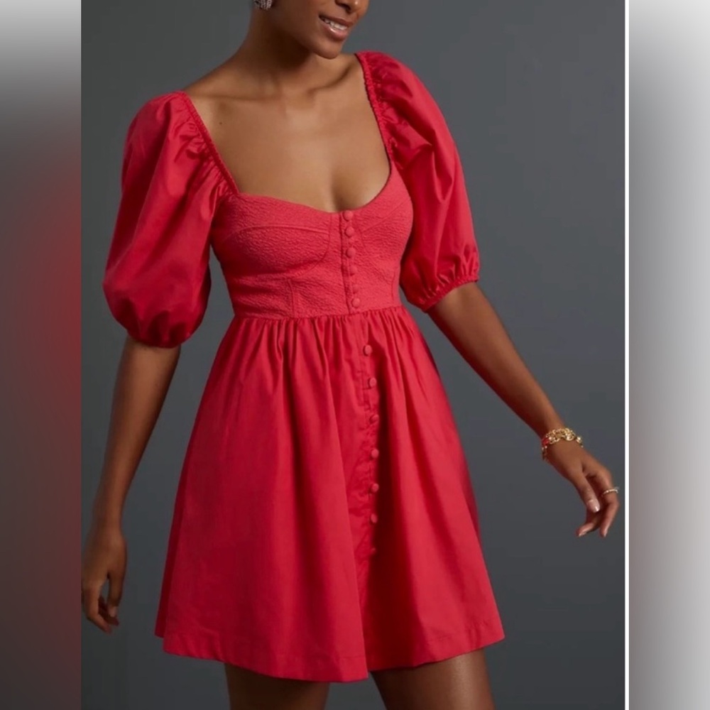 NWT! MAEVE x Anthropology Red Mini Dress Womens XL